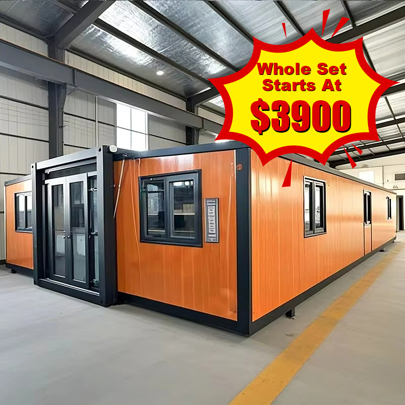 Buena Calidad 40FT Contenedor Contenedor Modular Prefabricado de Acero Lujo Móvil Casa Modular Doble Ancho Preconstruida