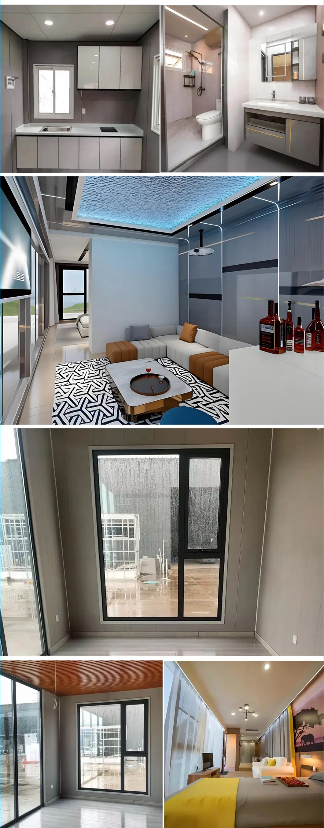 Contenedor de envío estándar a prueba de humedad para casas pequeñas, hogar para apartamento