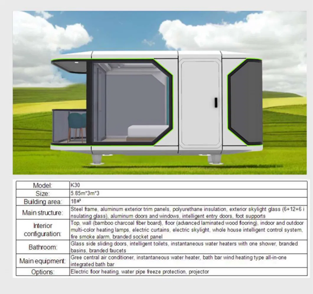 Edificios residenciales de lujo prefabricados utilizados para hoteles, lugares escénicos naturales, etc