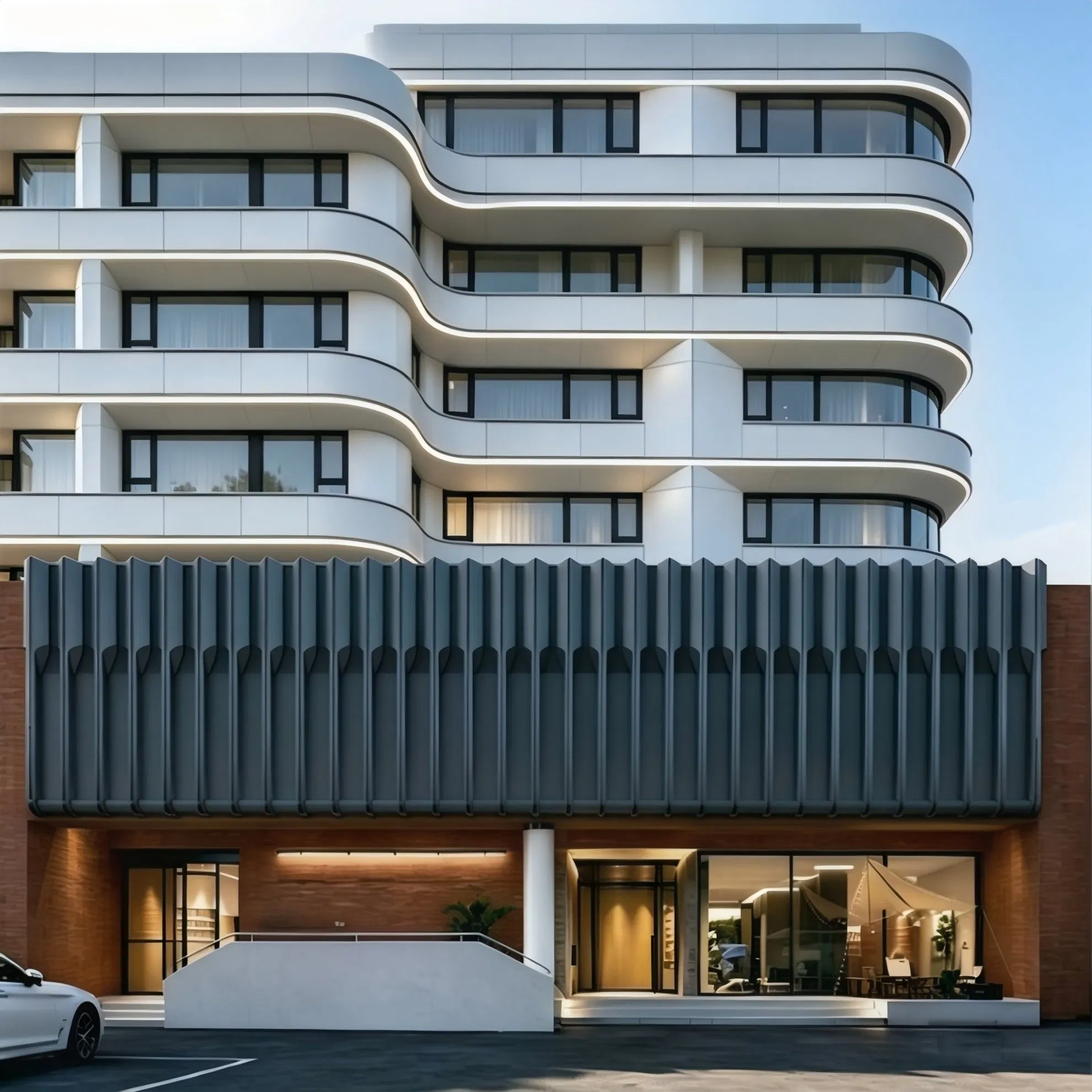 Diseño de Alojamiento Modular de Empleados en Estructura de Acero, Apartamentos Corporativos de Lujo