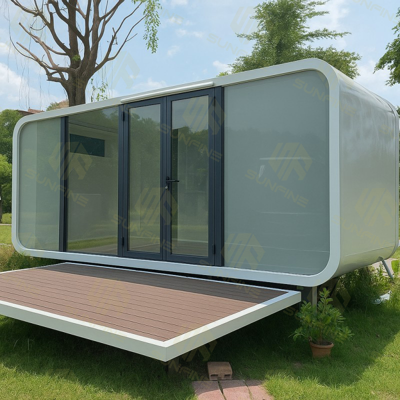 Cabaña de lujo modular prefabricada moderna en venta, hotel prefabricado, exterior móvil