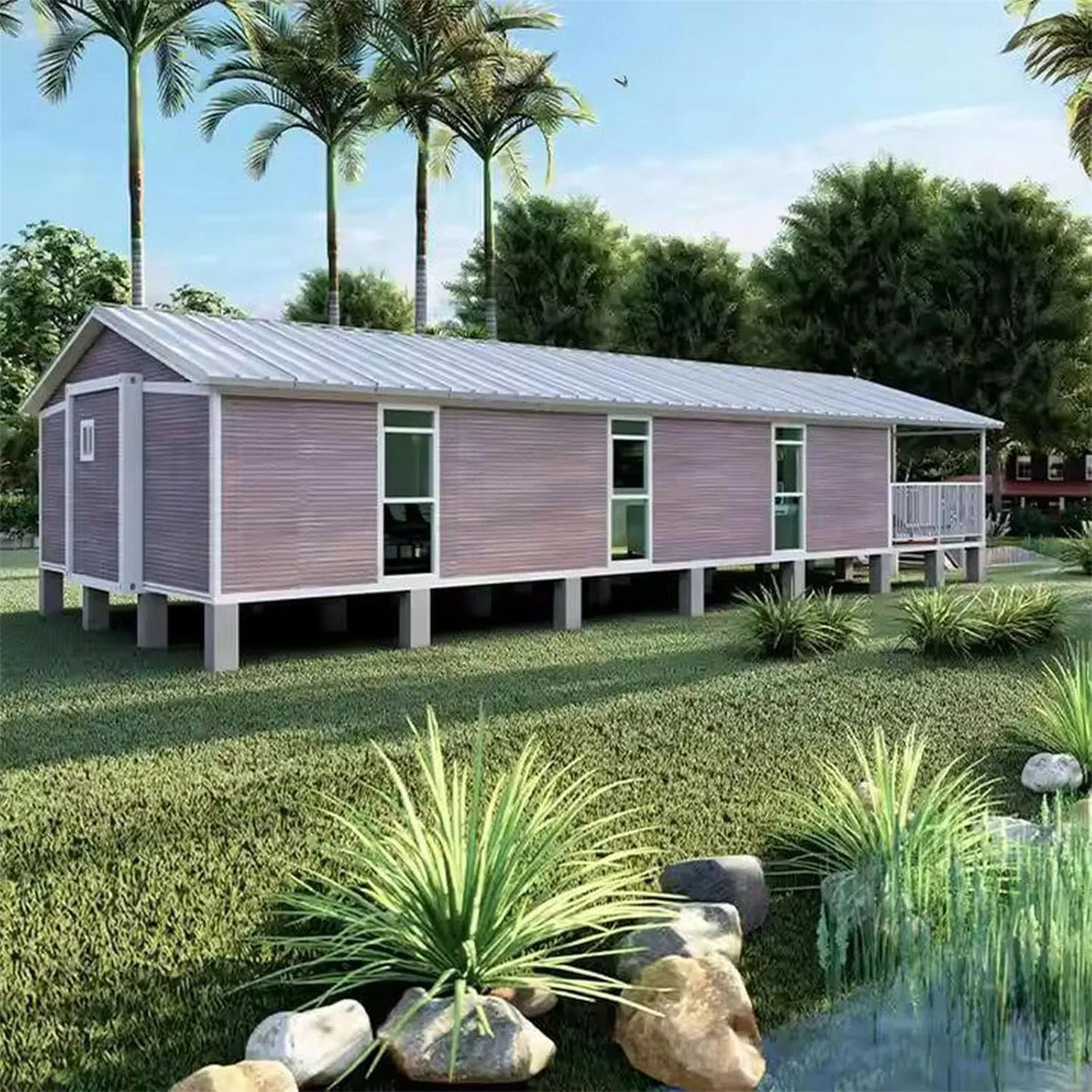 Villa Prefabricada Sofisticada Casa Modular Espaciosa para Alojamiento de Alta Gama