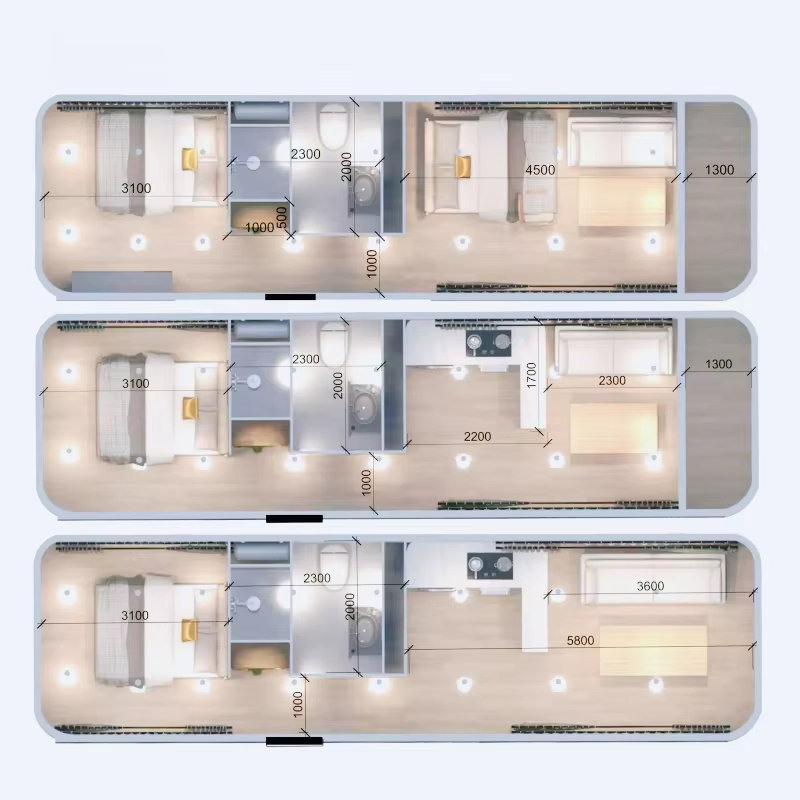 Villa Prefabricada de Alta Calidad Modular de Lujo Contenedor Moderno Prefabricada de Vacaciones Prefab Playa Villa de Lujo Hogar con Interior Inteligente