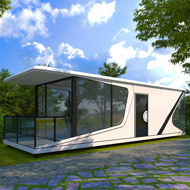 Cápsula de vivienda prefabricada de lujo con aislamiento térmico / casa móvil moderna modular económica preconstruida