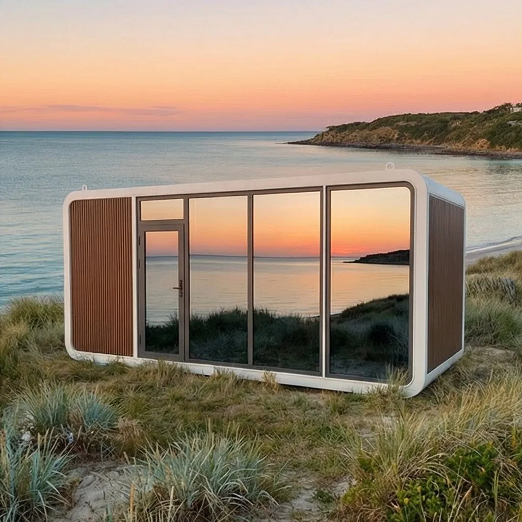 Lujo Moderno Prefabricado Moderno Envío Modular Inteligente Cabaña Cápsula de Manzana