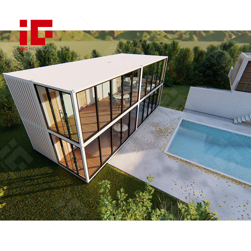 Casa Contenedor Prefabricada 2 Pisos Villa Modular de Lujo Personalizada Apartamento