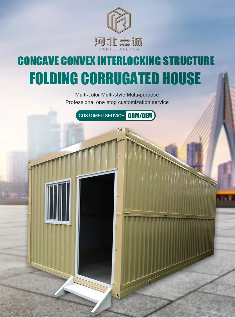 Casa Mini Plegable Prefabricada Completa de Contenedor 2 Dormitorio Impermeable Móvil Prefabricado