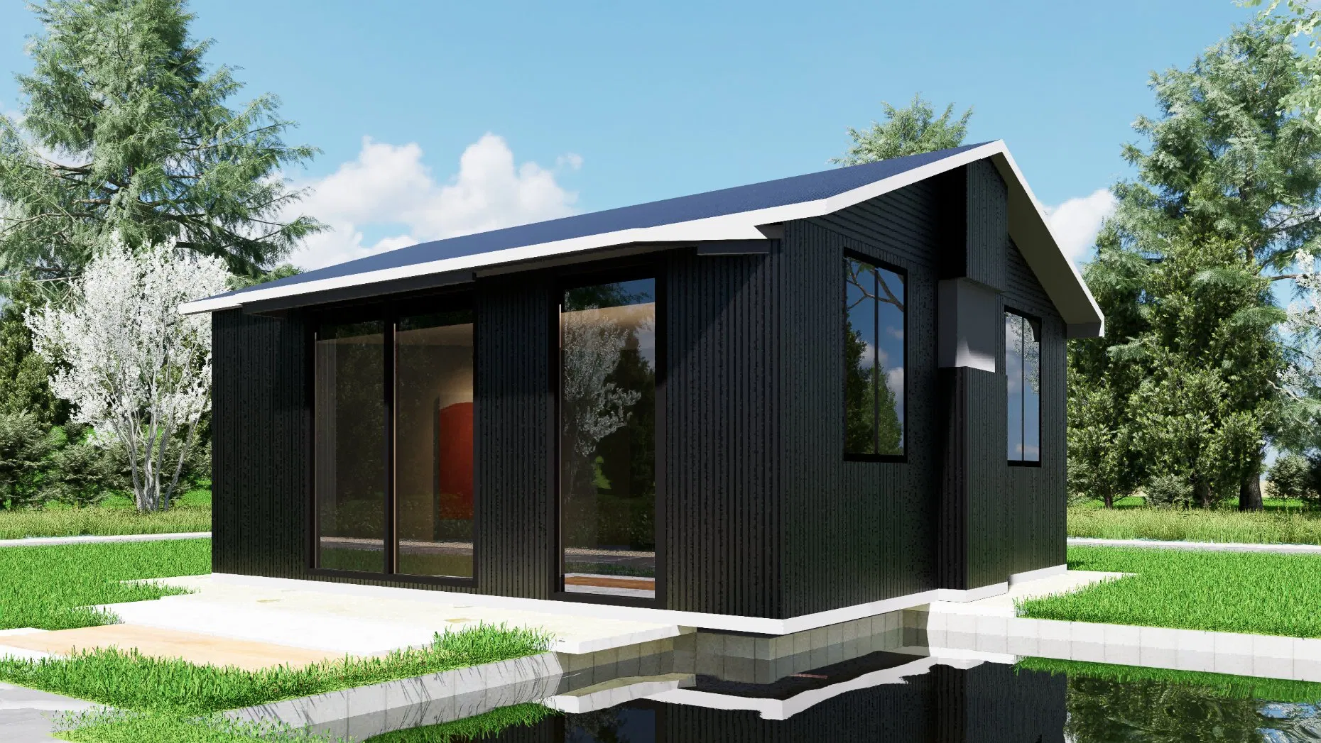 Estética de casas contenedor modulares de alta gama para experiencias de glamping boutique