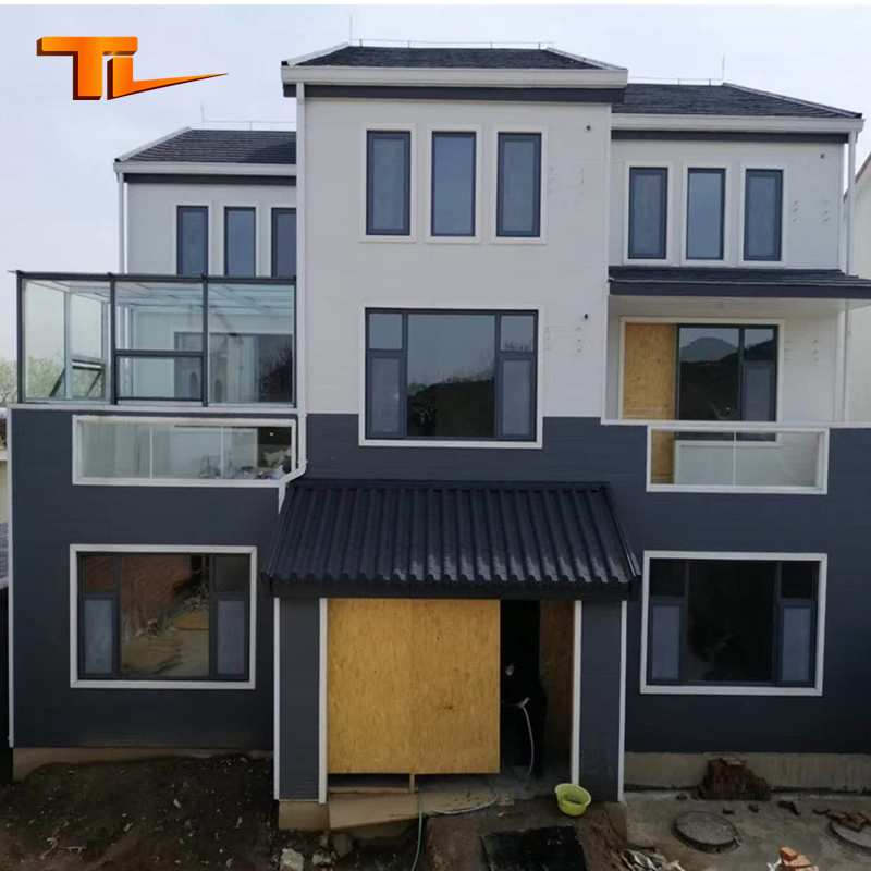 Instalación fácil, alta calidad, villa de lujo de acero ligero, edificio prefabricado, villa residencial personalizada
