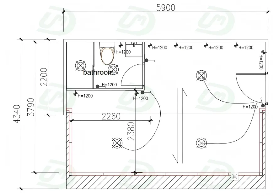 Casa pequeña portátil de lujo prefabricada plegable, contenedor ampliable con deslizamiento