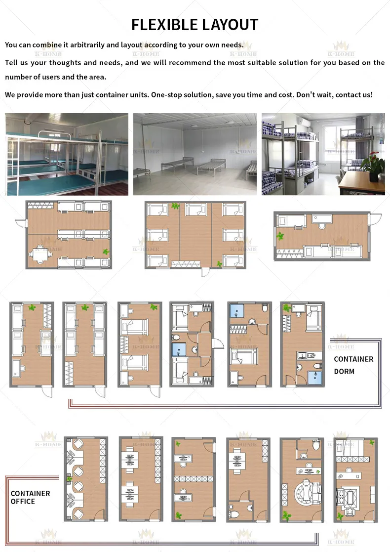 Diseño moderno casas prefabricadas de lujo llave en mano de dos pisos casa móvil