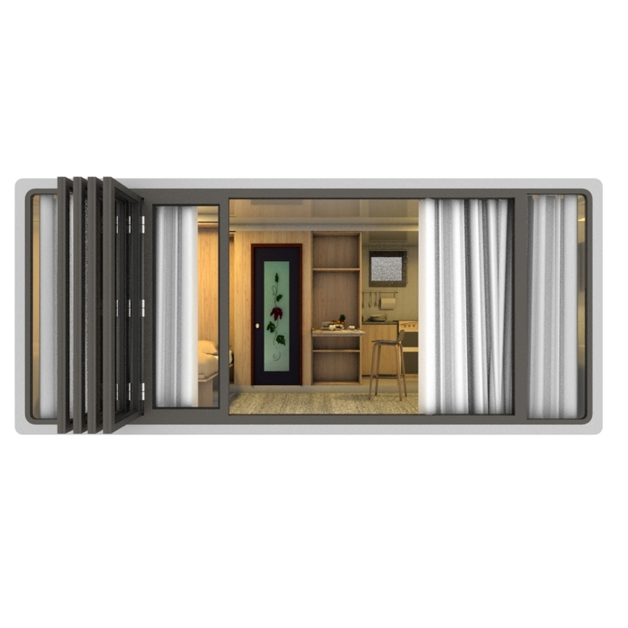 Cabaña de lujo prefabricada de aluminio modular estable para casas de huéspedes