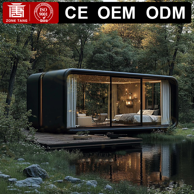 Casa de acero personalizada de fábrica, lujo moderno / casas prefabricadas contemporáneas construidas previamente