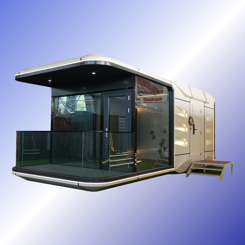Casa Contenedor Estilosa con Cocina Funcional y Acogedor Baño Modular Prefabricado Espacio Cápsula Moderna Vacaciones Alojamiento Lujo Hotel