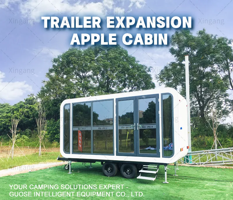 Cabaña de manzana de acero ligero plegable modular de lujo prefabricada