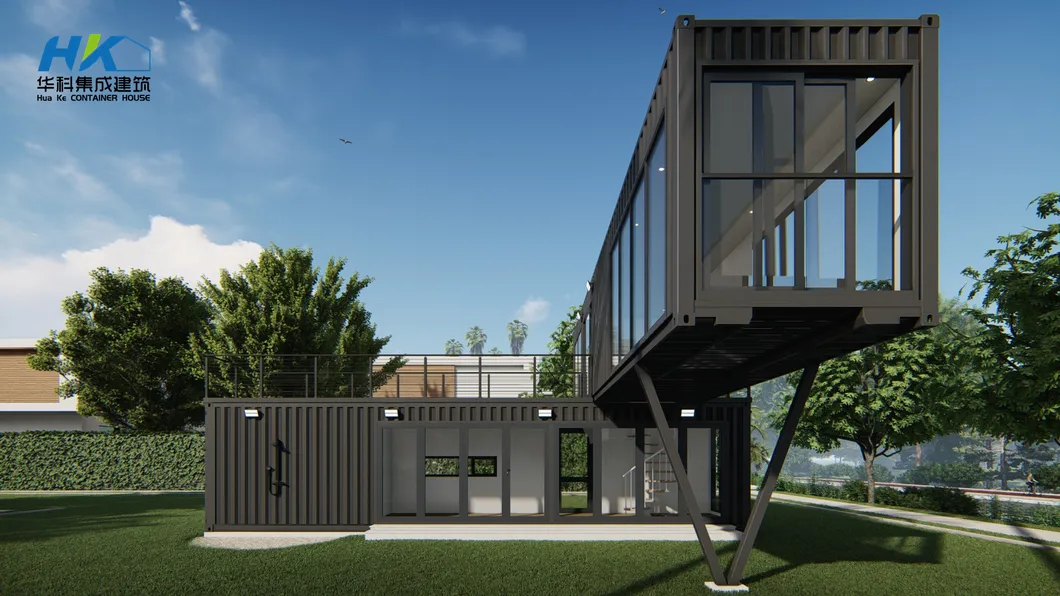 40FT Dos Plantas Lujo Listo Hecho 2-Bedroom Moderno Prefabricado Prefab Modular Envío Vivienda Contenedor Villa Edificio Casa Hogar