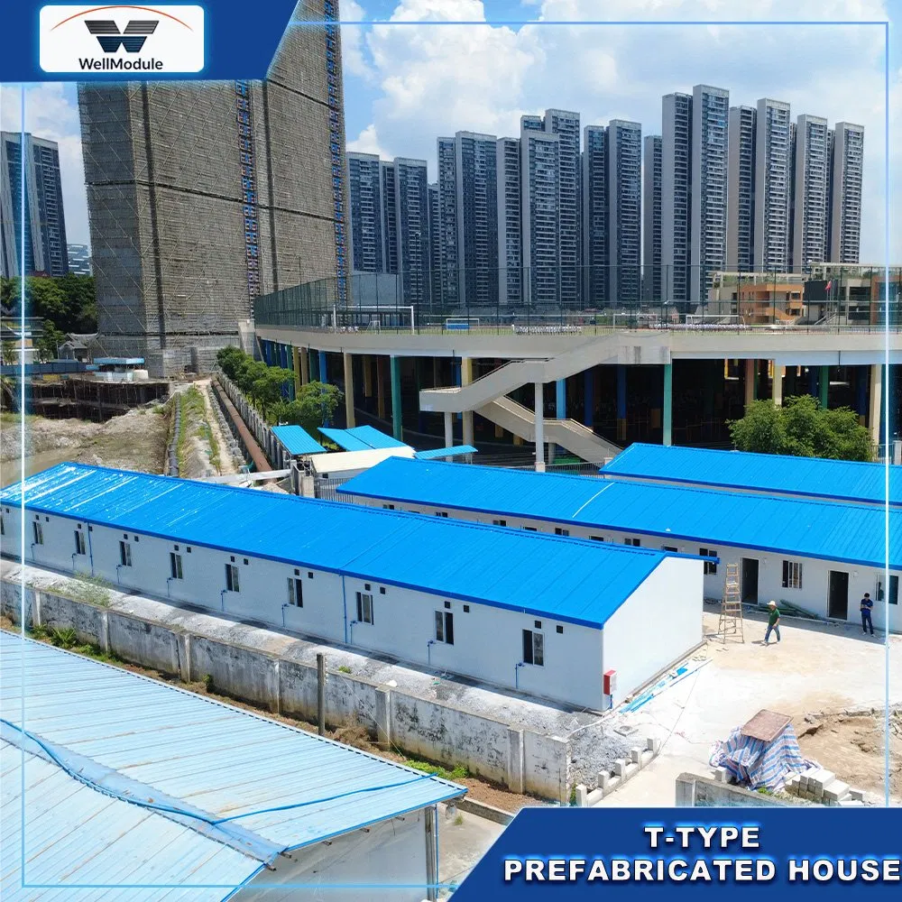 Casa Prefabricada en Forma de T Atractiva Tamaño Personalizado y Color de Lujo