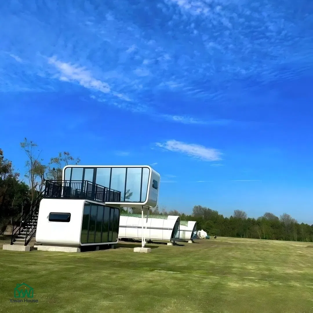 Villa Cápsula Apple Panorámica de Lujo a Prueba de Climas Estudio Modular Moderno Prefabricado Tiny Cabin Pod Hogar para Resorts de Glamping de Alta Gama