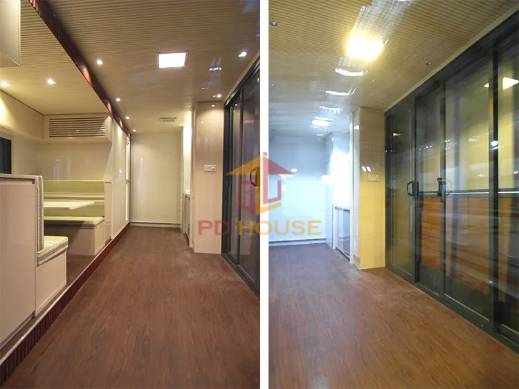 Hogares de contenedores de acero prefabricados de lujo expandibles construidos, casas modulares de kit de contenedor