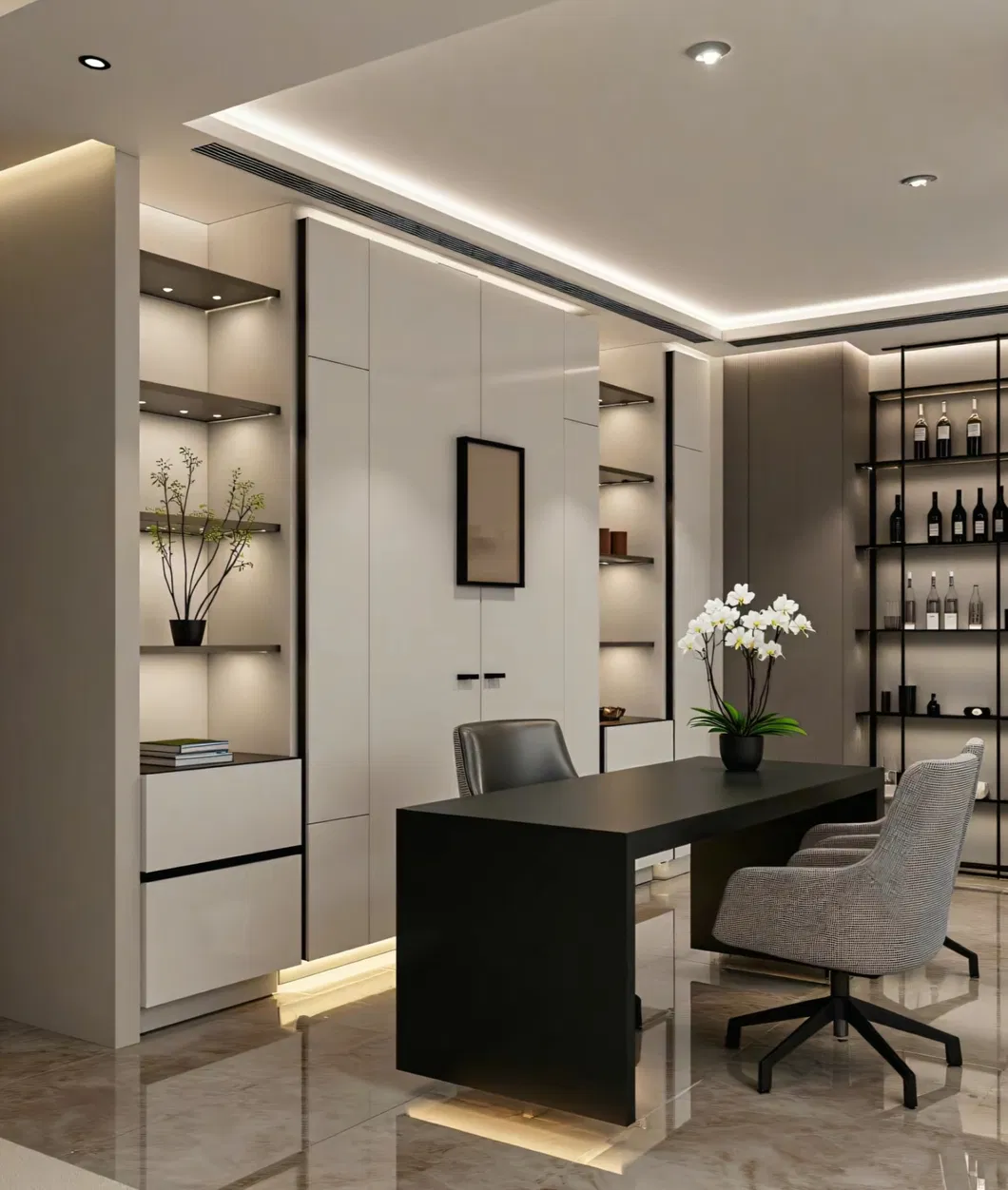 Estructura de acero ligero prefabricada de bajo costo y rápida ensamblaje villa de lujo decoración de hogar WPC