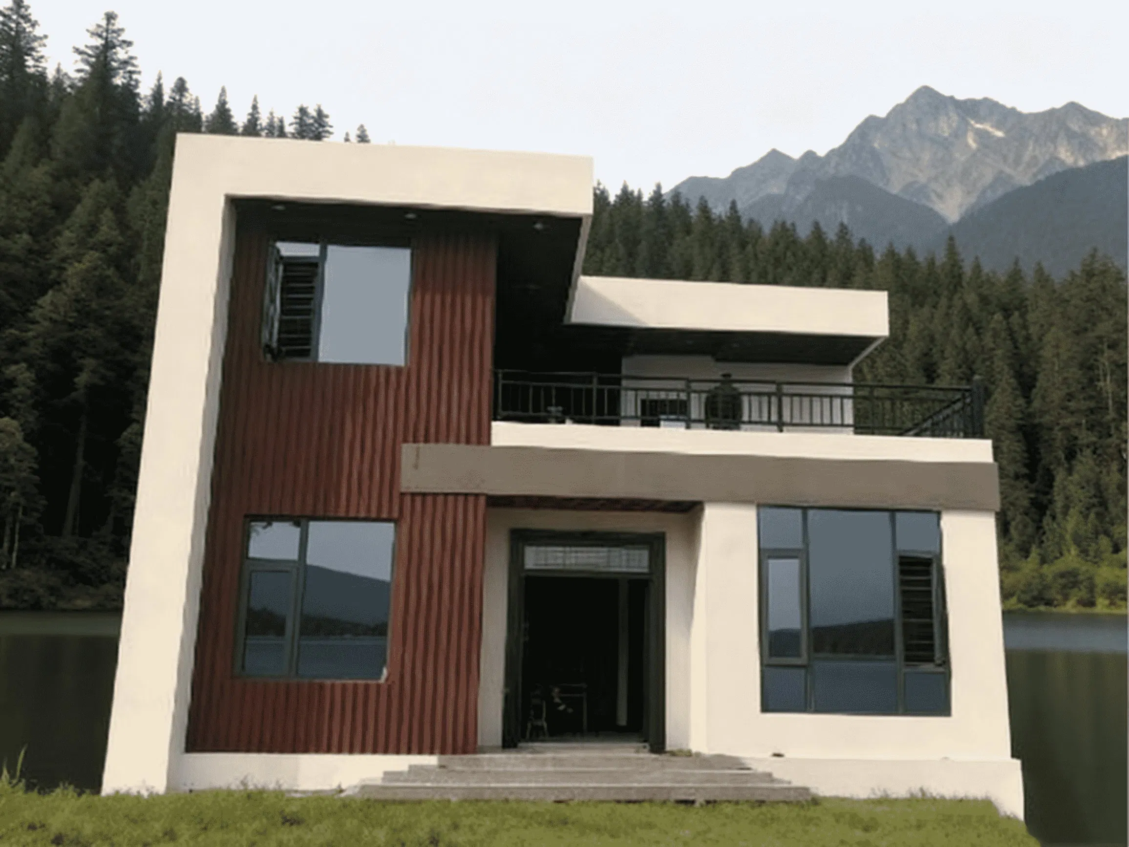 Villas de Estructura de Acero Ligero de Lujo Casa Prefabricada para Residencia de Alto Nivel