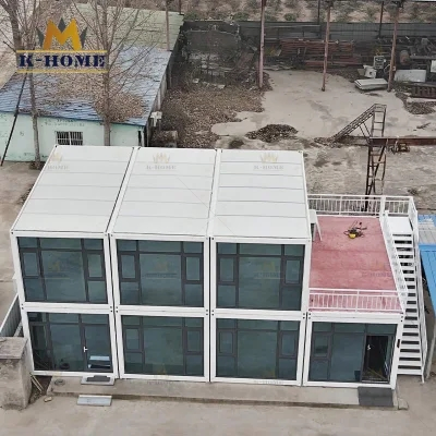 Diseño moderno casas prefabricadas de lujo llave en mano de dos pisos casa móvil