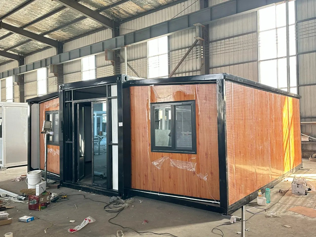Casa de lujo prefabricada móvil lista para usar, casa contenedor expandible