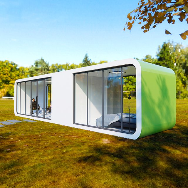Cabaña modular de lujo prefabricada de manzana para vivir de forma móvil
