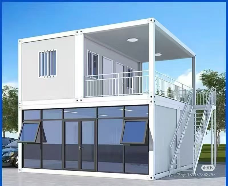 Casa Contenedor Desmontable de Lujo de Dos Pisos 20FT para Apartamento Prefabricado Residencial de Alta Gama