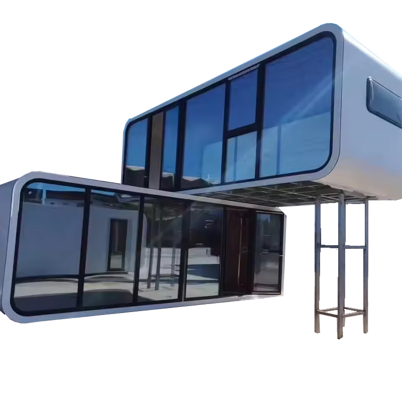 Casa modular prefabricada de lujo móvil al aire libre tipo cabaña de manzana en venta