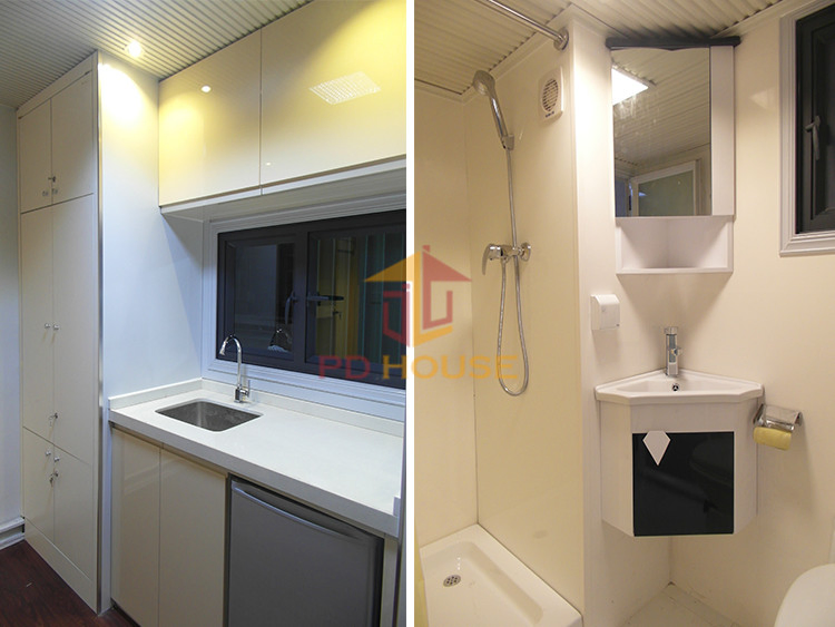 Hogares de contenedores de acero prefabricados de lujo expandibles construidos, casas modulares de kit de contenedor