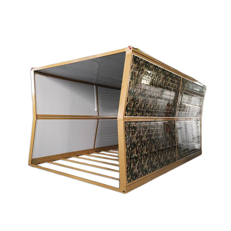 Casa Contenedor Plegable de Lujo Modelo de Villa Pequeña Fabricada a Medida Verde 40FT