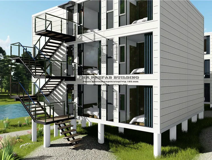 40feet Apartamento multilevel modular de contenedor de envío para hotel de propiedad familiar