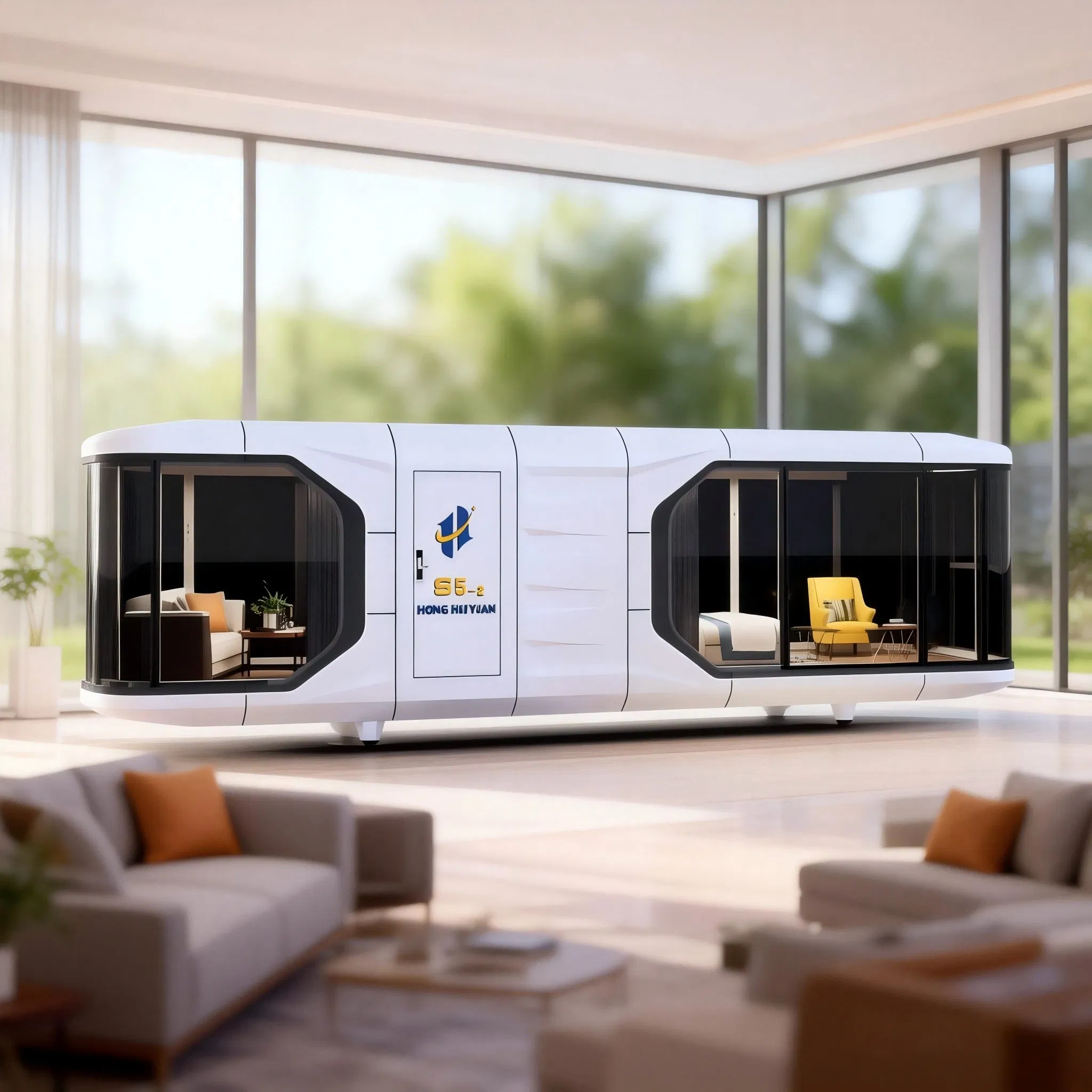 Casa Modular Compacta de Lujo, Unidad Prefabricada en Forma de Cápsula para Resorts de Alta Gama