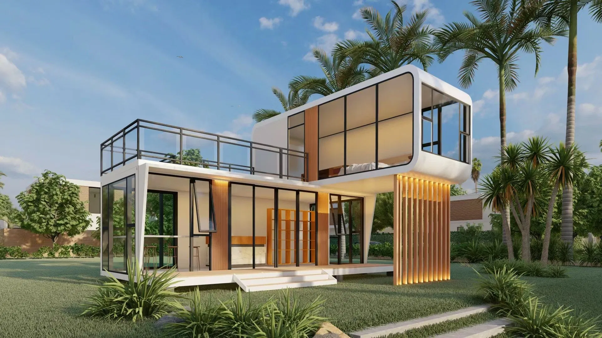 Fabricación profesional en China de casas cápsula móviles de lujo modernas y personalizadas