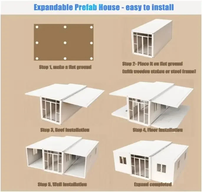 Contenedor plegable de bajo costo, contenedor plegable móvil, casa móvil prefabricada personalizada, casa móvil de lujo, casa móvil moderna para soluciones de vida ecológicas