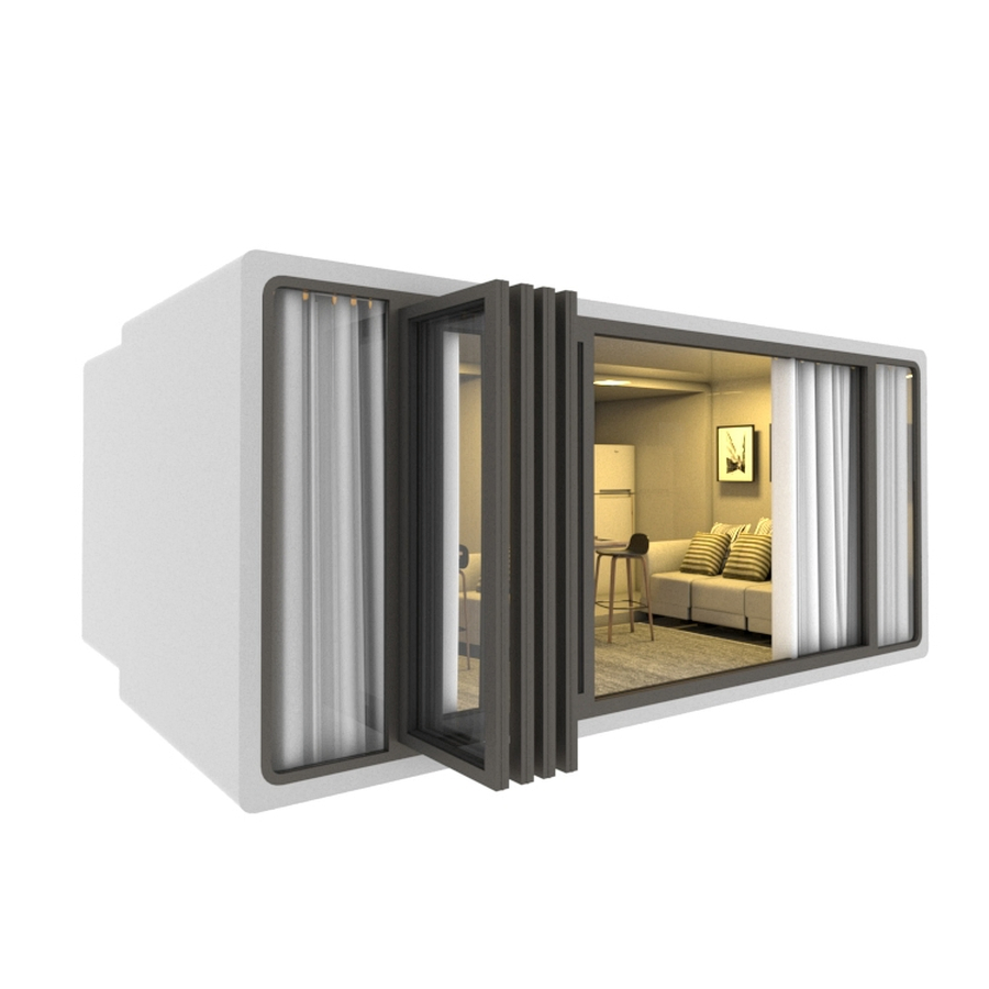 Cabaña de lujo prefabricada de aluminio modular estable para casas de huéspedes