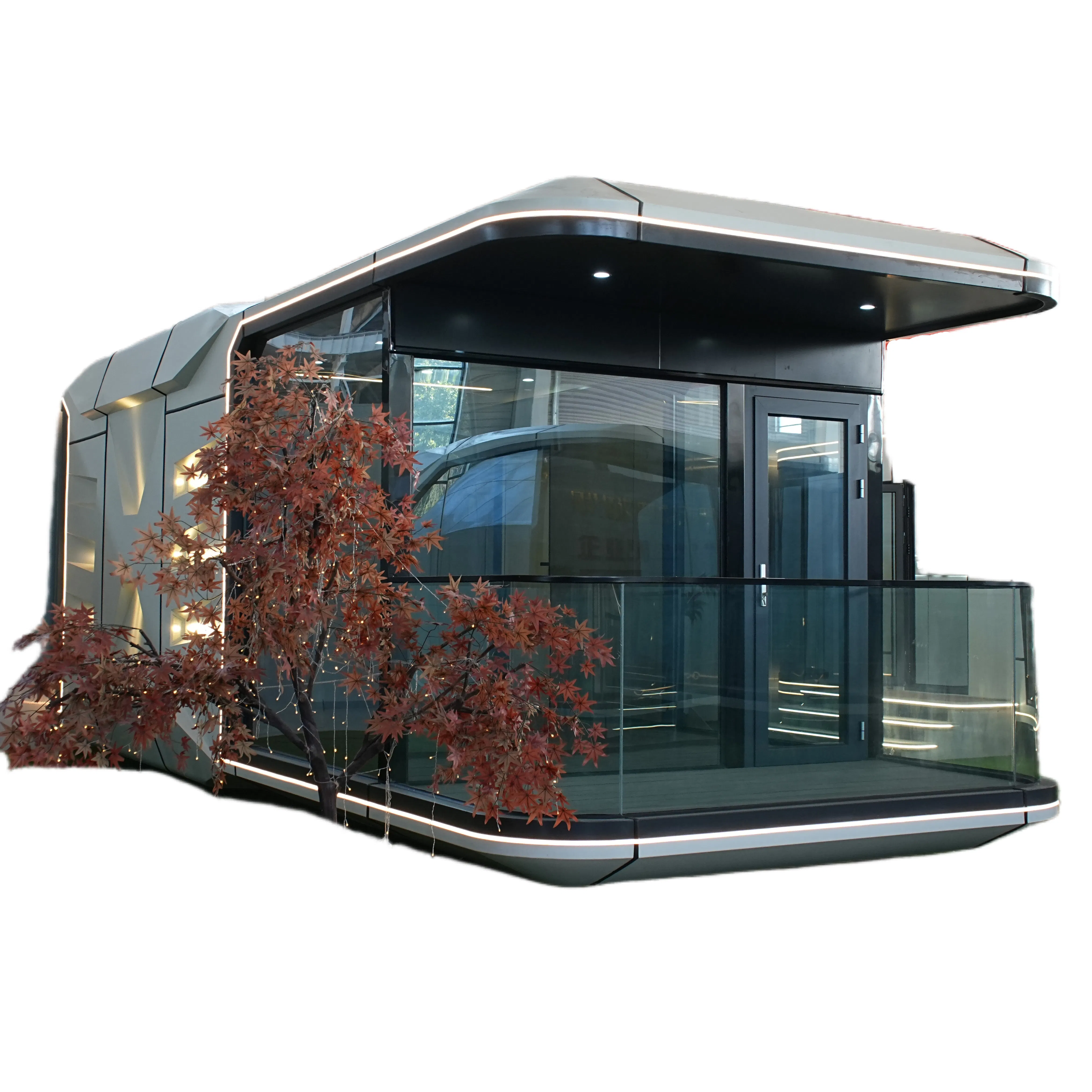 Casa Contenedor con Cocina Moderna y Acogedoras Amenidades de Baño Nuevo Apartamento Móvil Tipo Cápsula Espacial Dormitorio 2025 Casa Contenedor Prefabricada de Lujo y Pequeña