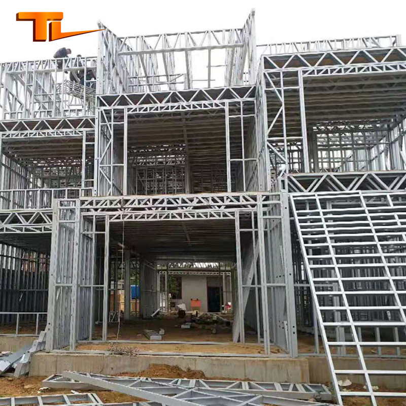 Instalación fácil, alta calidad, villa de lujo de acero ligero, edificio prefabricado, villa residencial personalizada