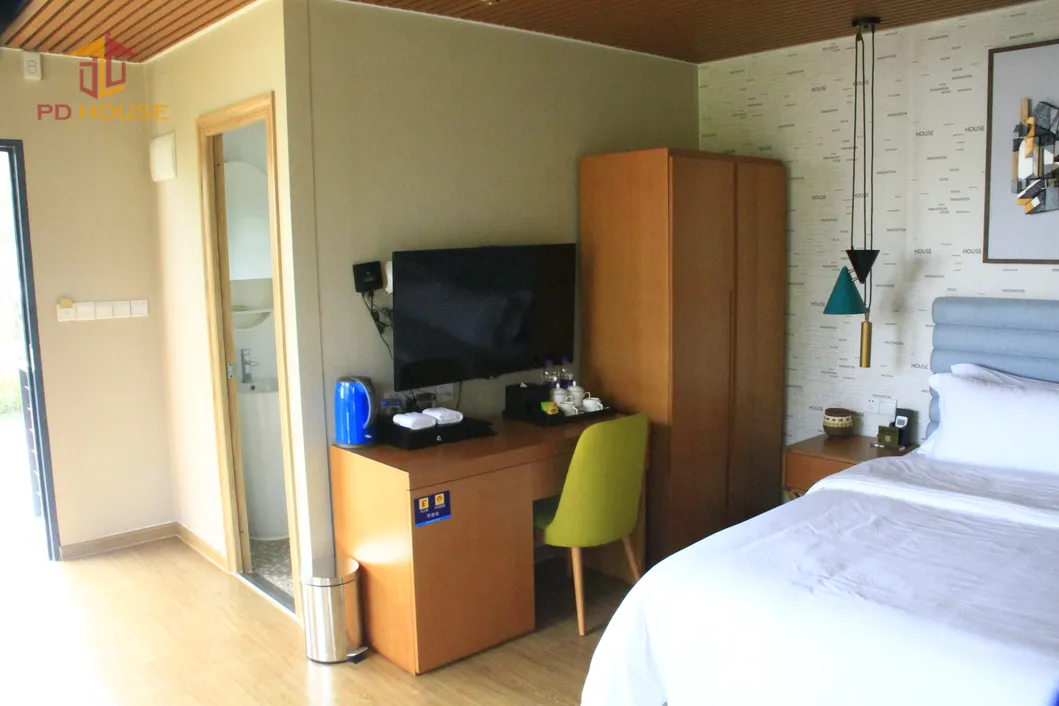 Alojamiento de apartamentos de lujo prefabricados modulares con baño y cocina