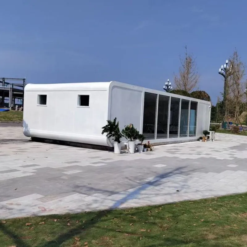 Diseño moderno personalizado de casas modulares de lujo prefabricadas, cabaña Apple