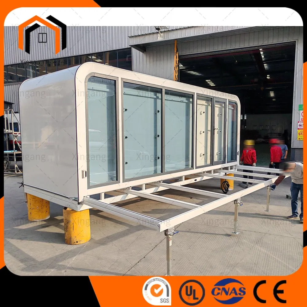Cabaña de manzana de acero ligero plegable modular de lujo prefabricada