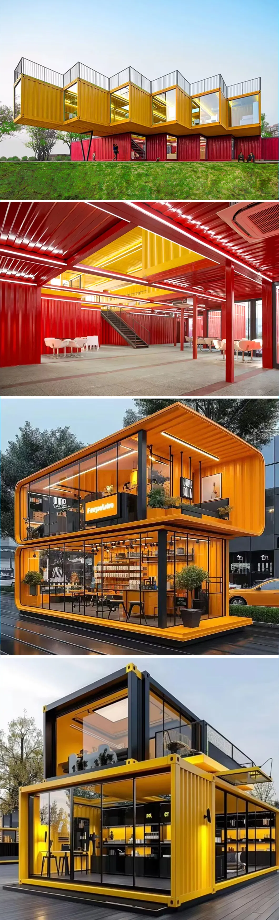 Contenedor de envío estándar a prueba de humedad para casas pequeñas, hogar para apartamento