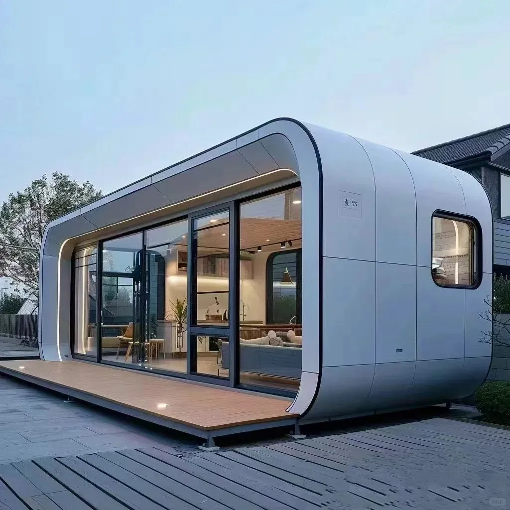 Casas de lujo modernas, casa modular prefabricada, contenedor 20FT cabaña de manzana