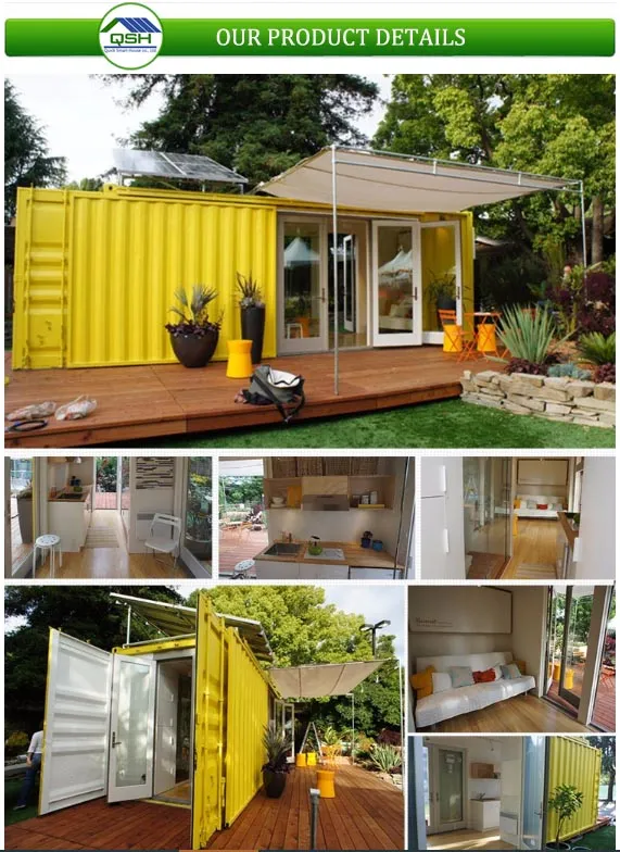 Casas de contenedores de envío terminadas y prefabricadas solares en venta usadas