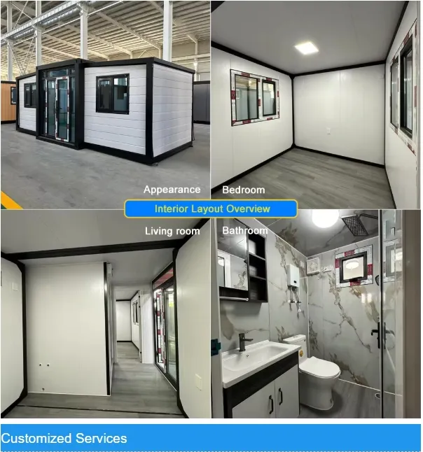 Diferentes casas contenedor modernas de lujo prefabricadas asequibles de tamaño personalizado y expandibles