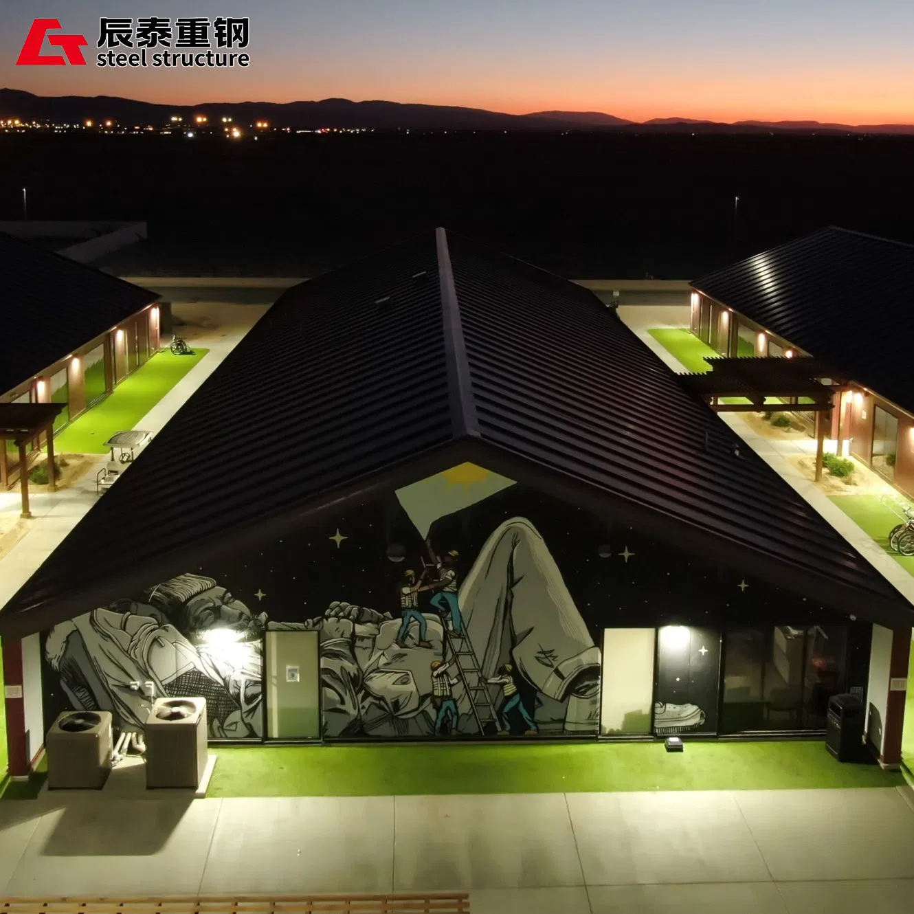 Refugio modular de diseño de apartamento de fabricación de acero de lujo de China