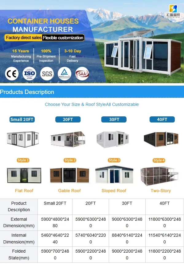 Diferentes casas contenedor modernas de lujo prefabricadas asequibles de tamaño personalizado y expandibles