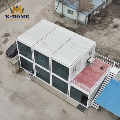 Diseño moderno casas prefabricadas de lujo llave en mano de dos pisos casa móvil