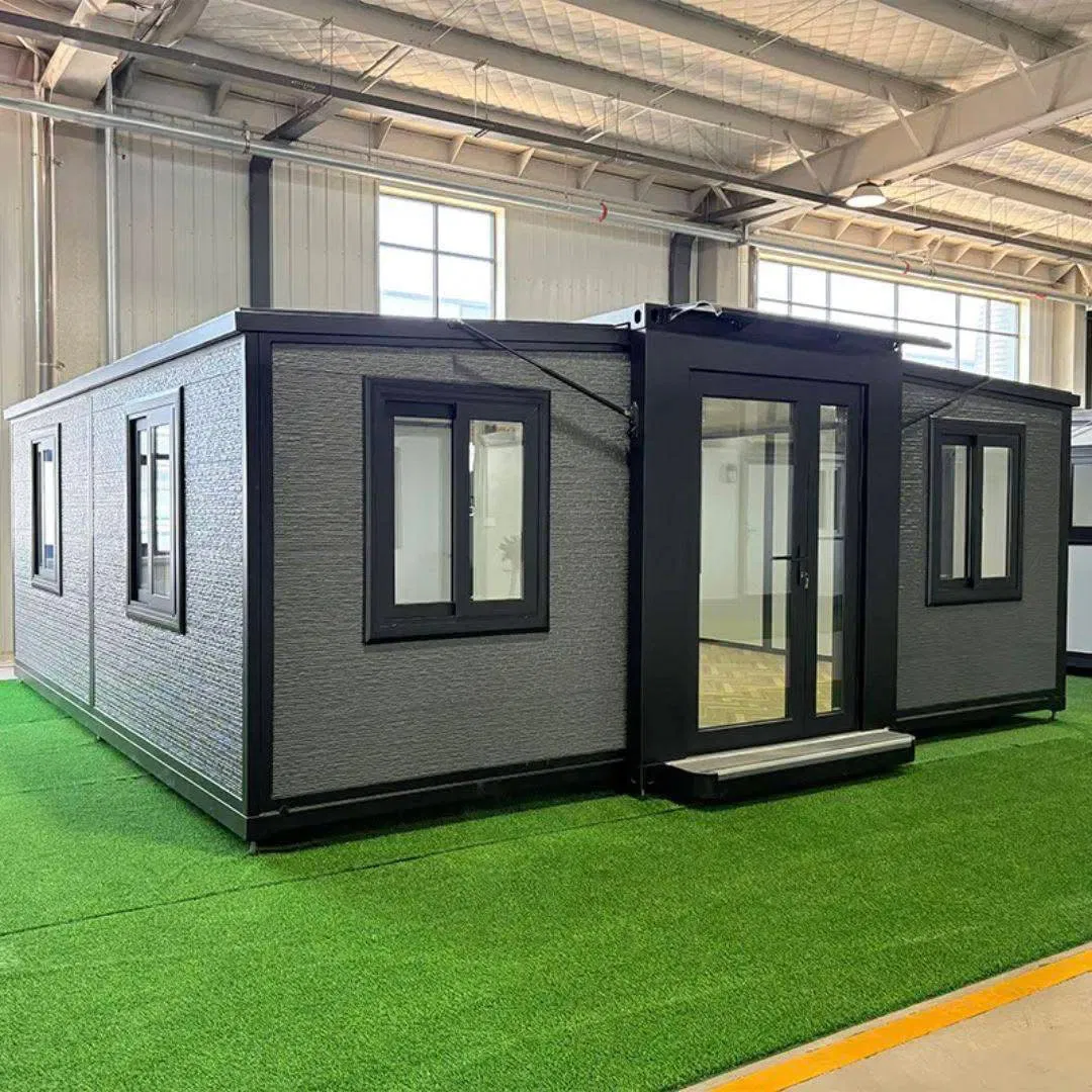 Edificio de exhibición residencial portátil de lujo moderno, casa modelo prefabricada personalizada